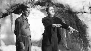 Stay to the end, when the Wolf Man finally fights Frankenstein’s monster